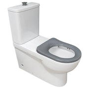 Stella Care Back-to-Wall Toilet Suite, Grey Seat - Designer Bathware