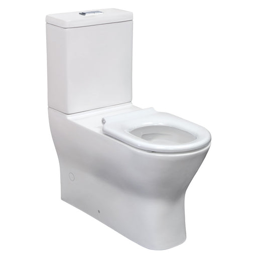 Delta Care Back-to-Wall Toilet Suite, White Seat, Slim Buttons - Designer Bathware