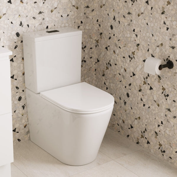 Kaya Back-to-Wall Toilet Suite, Slim Seat - Designer Bathware