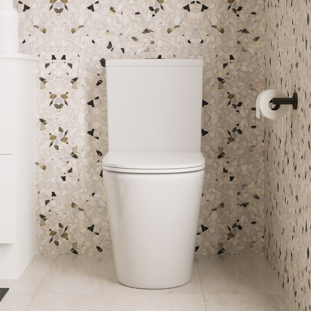 Kaya Back-to-Wall Toilet Suite, Slim Seat - Designer Bathware