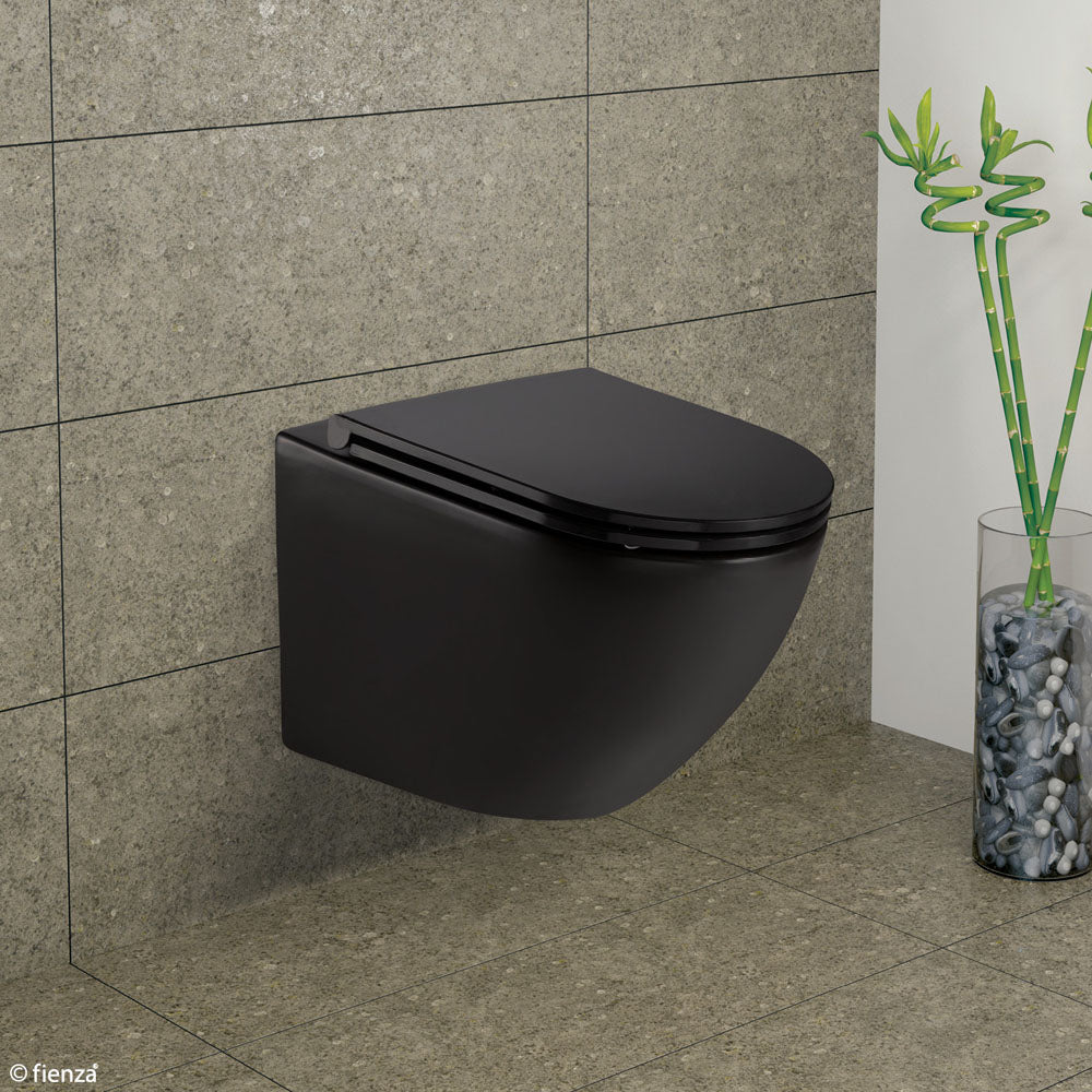 Koko Rimless Wall Hung Toilet Pan Matte Black - Designer Bathware