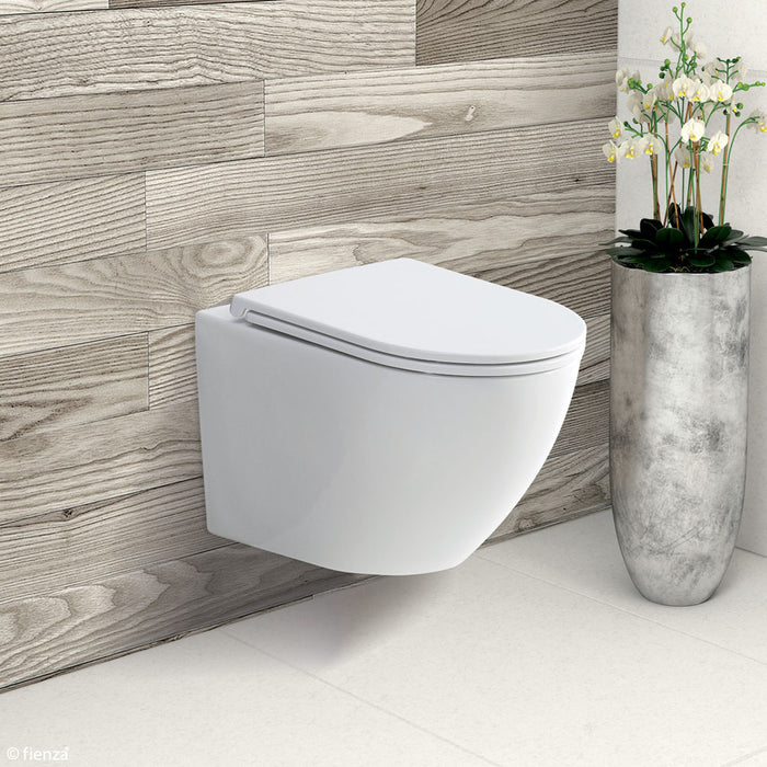 Koko Rimless Wall Hung Toilet Pan Matte White - Designer Bathware