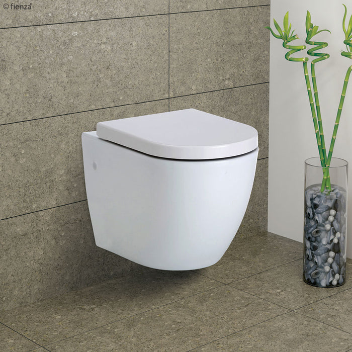 Koko Rimless Wall Hung Toilet Pan Gloss White - Designer Bathware