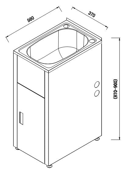 Lavassa Laundry Tub with Cabinet - Designer Bathware