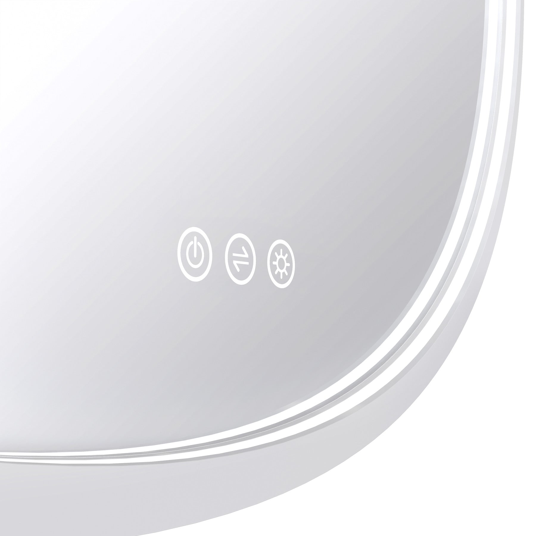 Euro Mirror Olëk White Frame 600mm - Designer Bathware