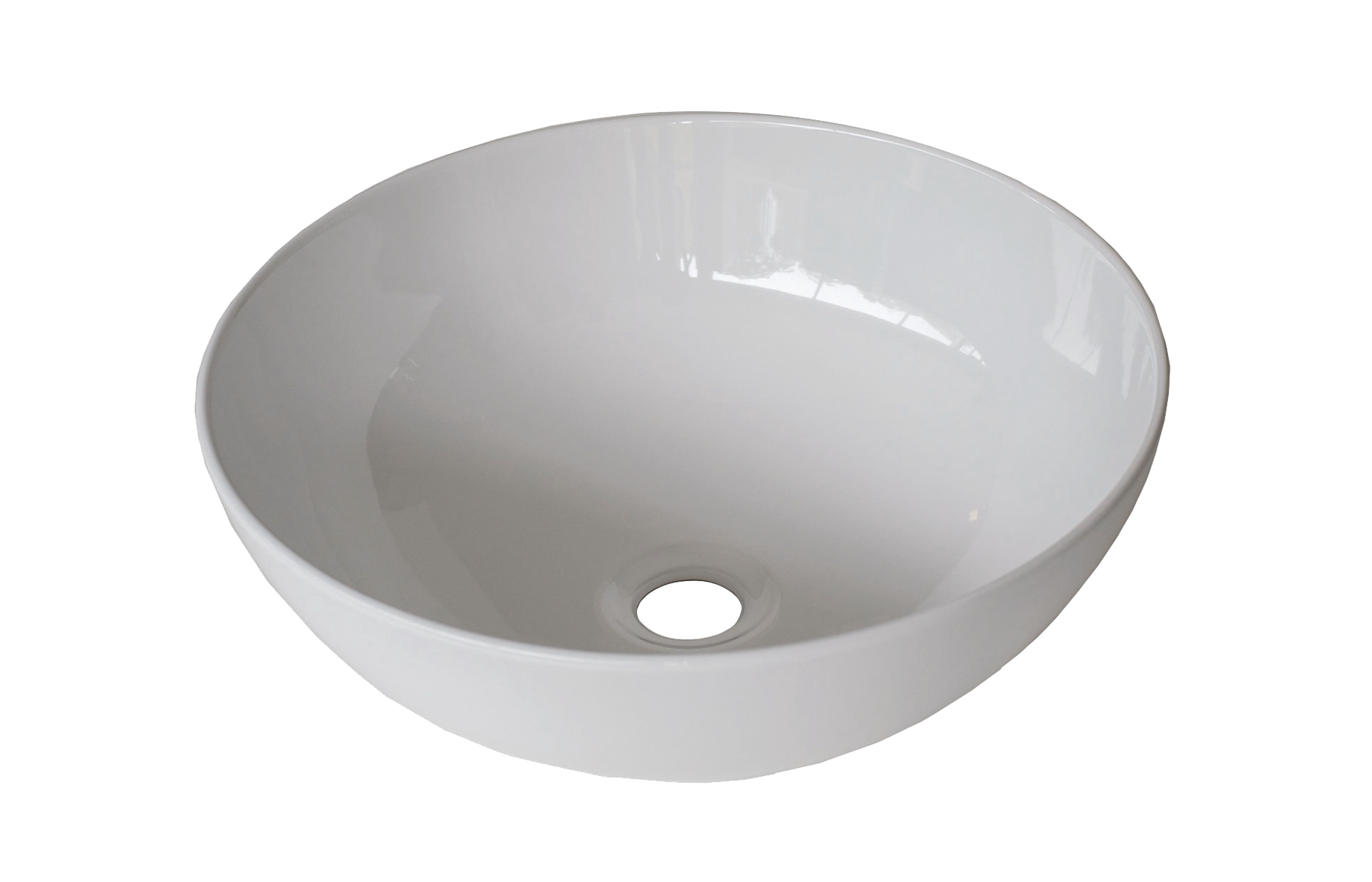 Liso Gloss White Ceramic Above Counter Basin - Designer Bathware