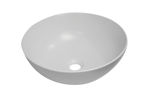 Liso Matte White Ceramic Above Counter Basin - Designer Bathware