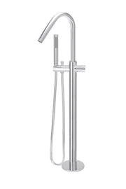 Round Pinless Freestanding Bath Spout And Hand Shower - Designer Bathware