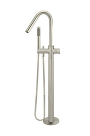 Round Pinless Freestanding Bath Spout And Hand Shower - Designer Bathware