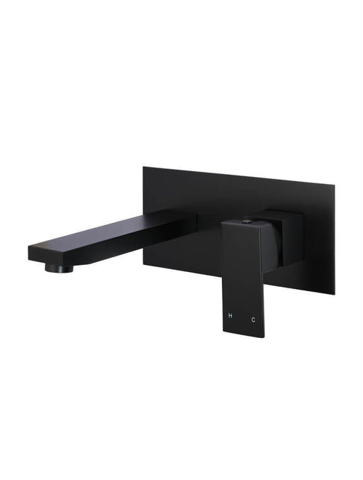 square-wall-spout-and-mixer-combination-matte-black