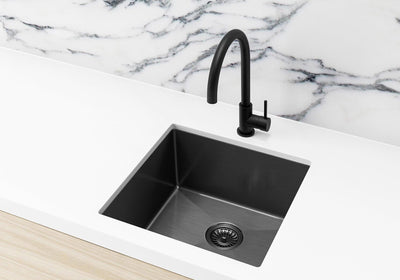 Meir Kitchen Sink - Single Bowl 450 x 450 - Brushed Gun Metal