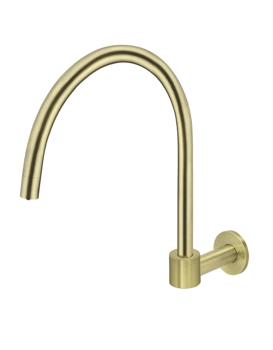 Round High-Rise Swivel Wall Spout - Designer Bathware
