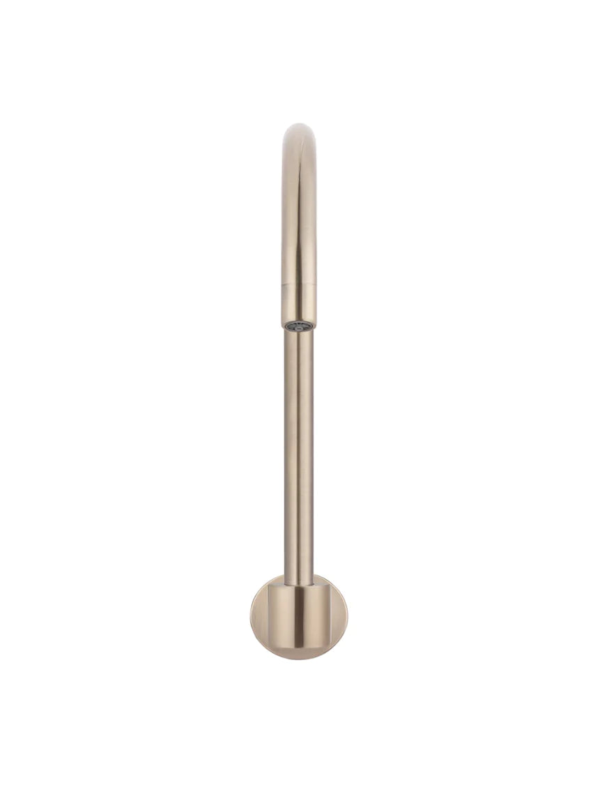 Round High-Rise Swivel Wall Spout - Designer Bathware
