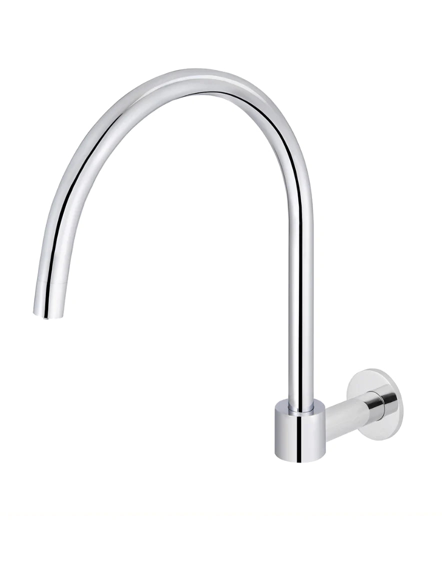 Round High-Rise Swivel Wall Spout - Designer Bathware