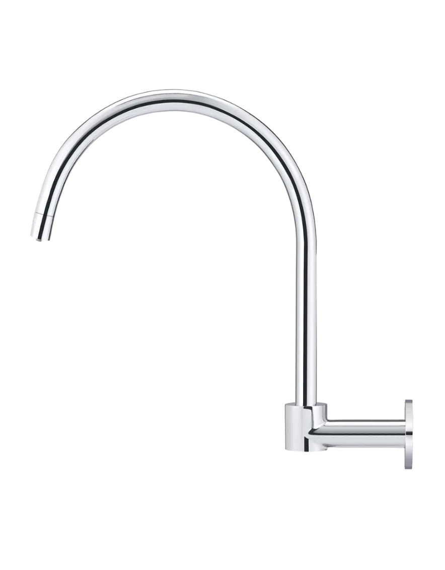 Round High-Rise Swivel Wall Spout - Designer Bathware