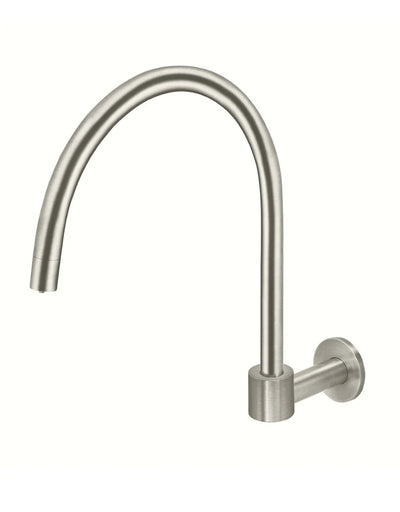 Meir Round High-Rise Swivel Wall Spout Brushed Nickel