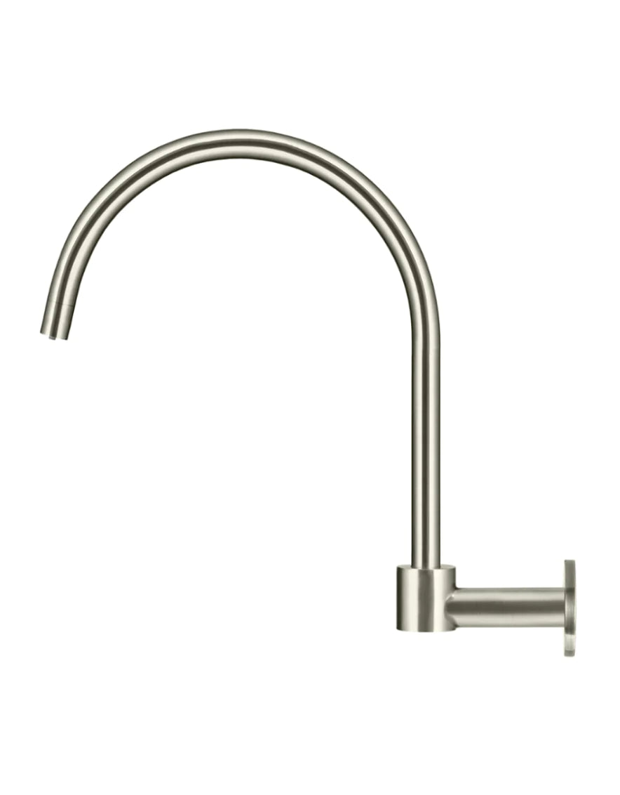 Round High-Rise Swivel Wall Spout - Designer Bathware