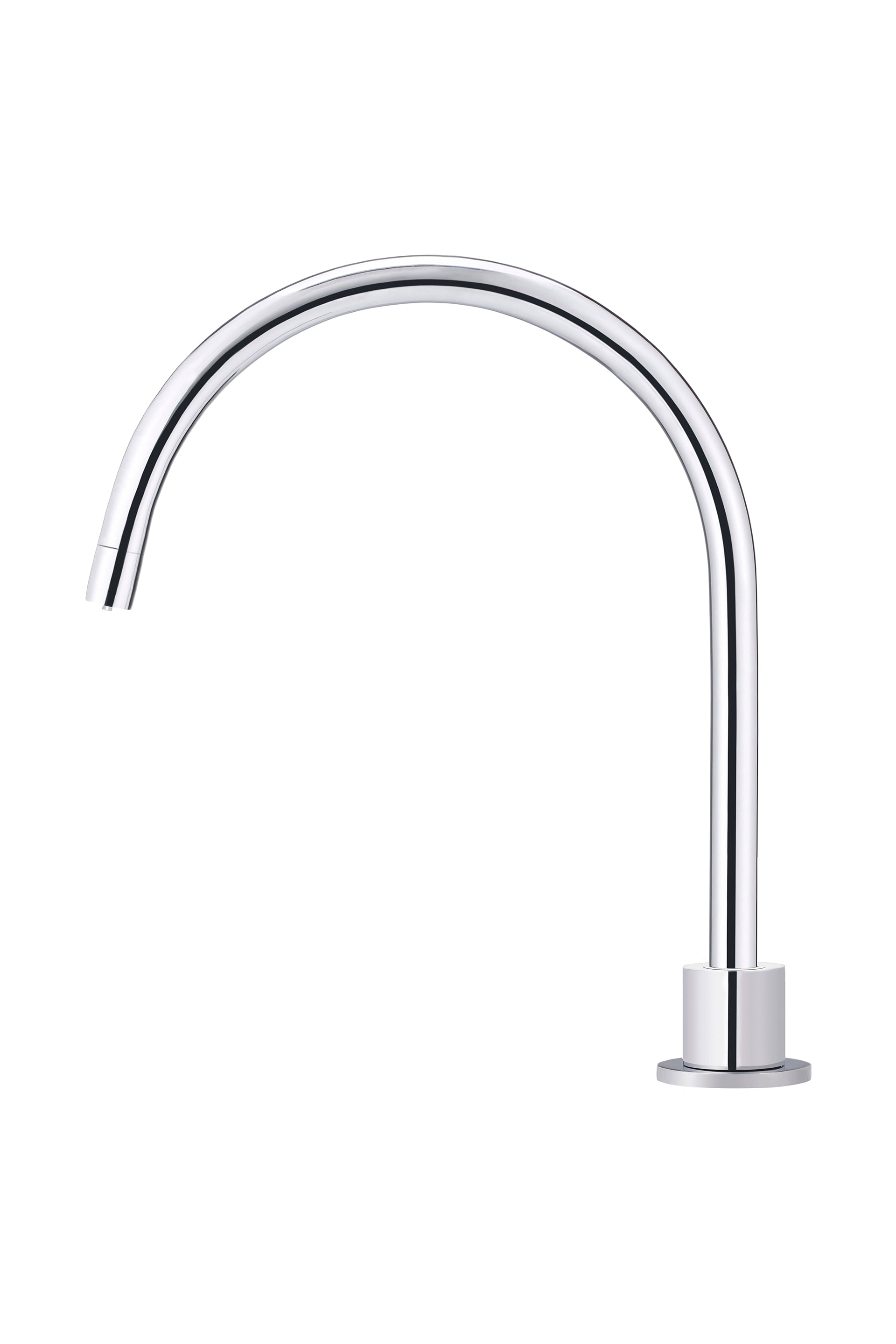 Round High-Rise Swivel Hob Spout - Chrome - Designer Bathware