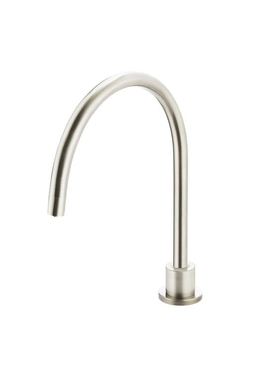 Round High-Rise Swivel Hob Spout - Brushed Nickel - Designer Bathware
