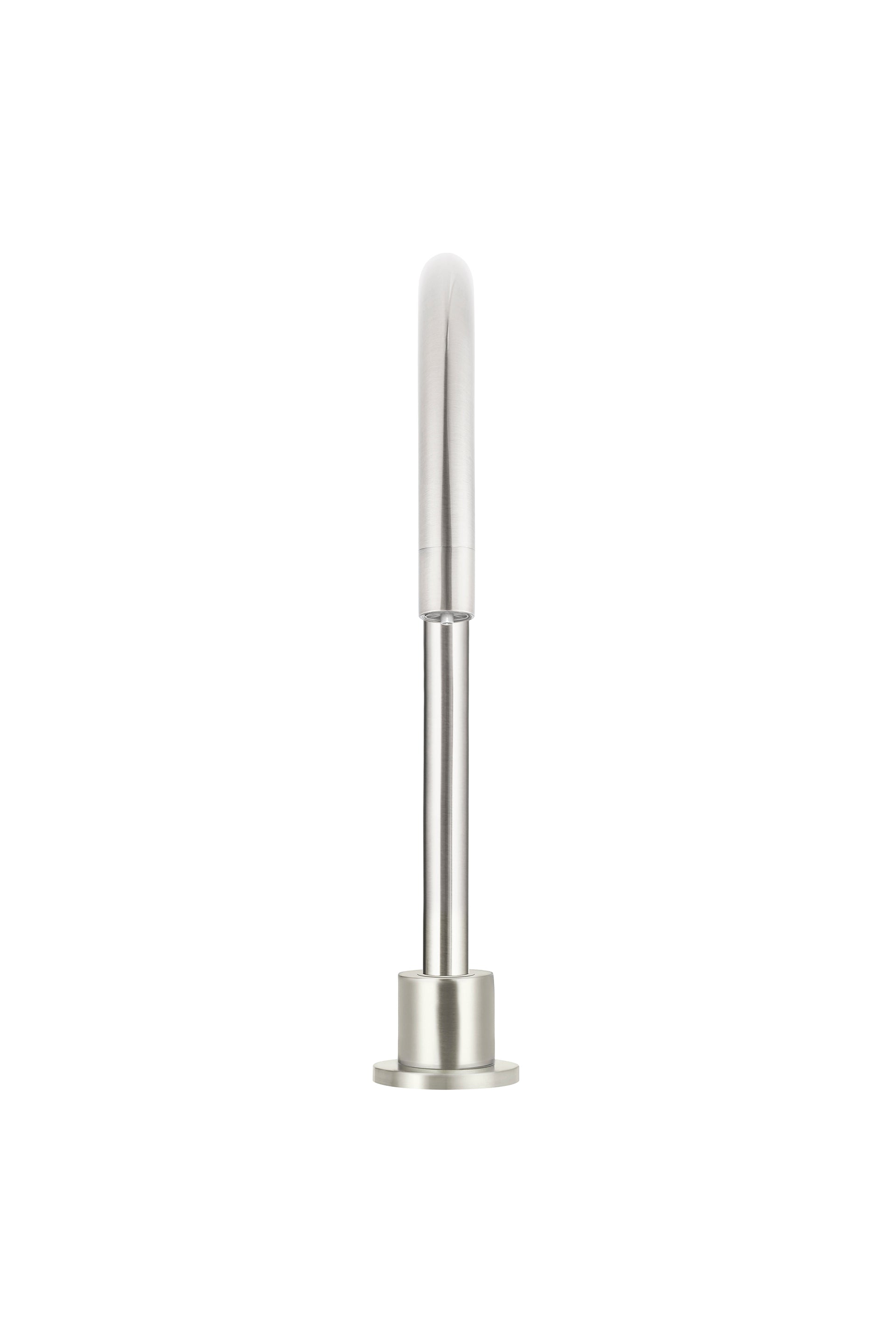 Round High-Rise Swivel Hob Spout - Brushed Nickel - Designer Bathware