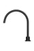 Round High-Rise Swivel Hob Spout - Matte Black - Designer Bathware