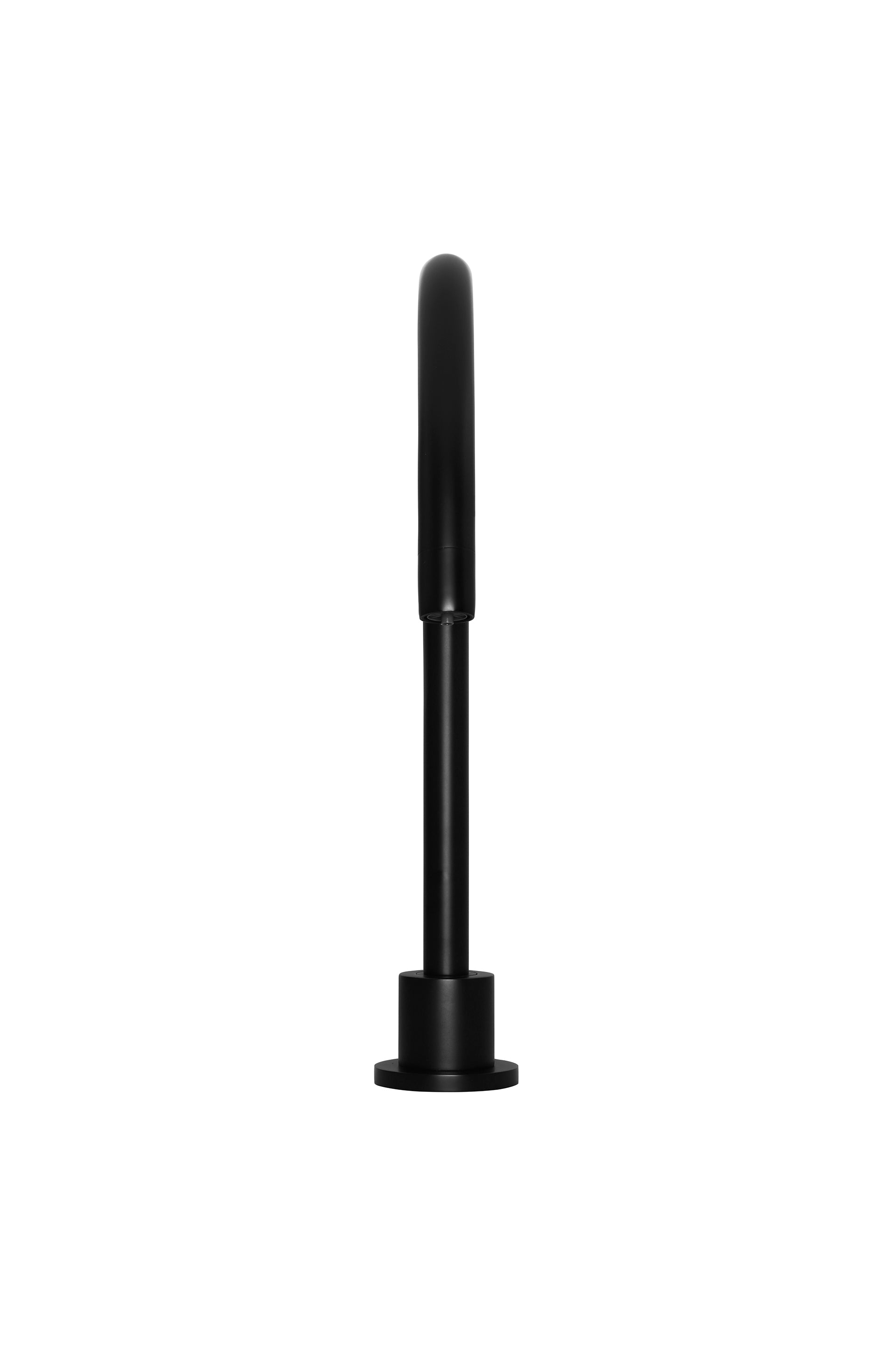 Round High-Rise Swivel Hob Spout - Matte Black - Designer Bathware