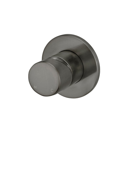 Meir Round Wall Mixer Pinless Handle Trim Kit Only - Gunmetal