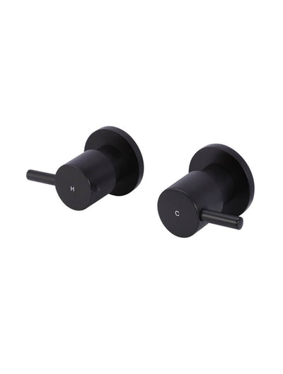Meir Round Quarter-Turn Wall Top Assemblies - Matte Black