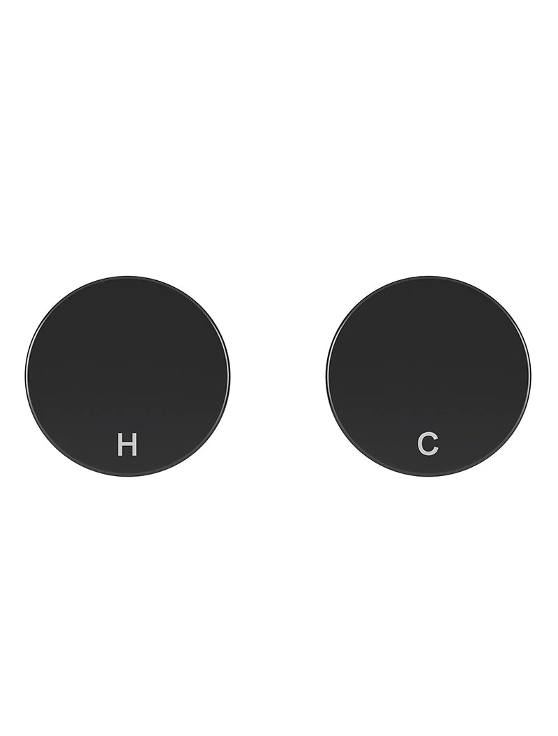 Circular Wall Taps - Matte Black - Designer Bathware