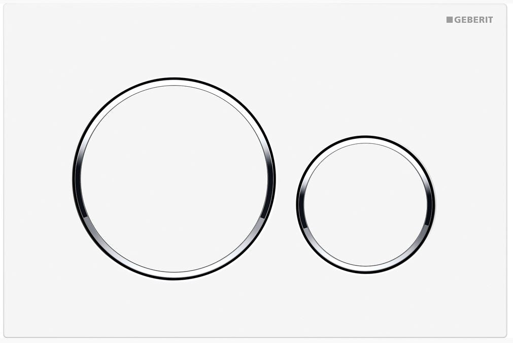 Rimless Wall Faced Pan, Cistern & Button Package WHITE - Designer Bathware