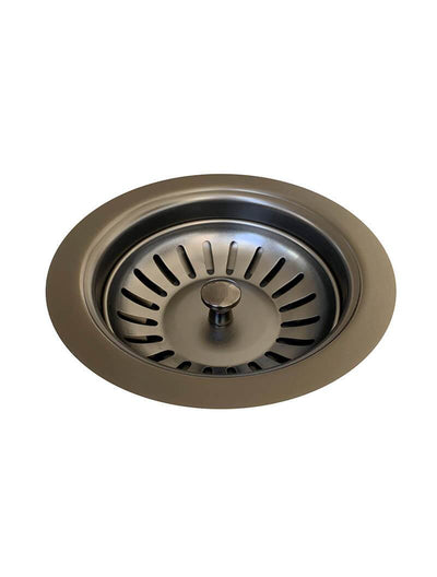 Meir Sink Strainer and Waste Plug Basket with Stopper - Gunmetal PVD Finish