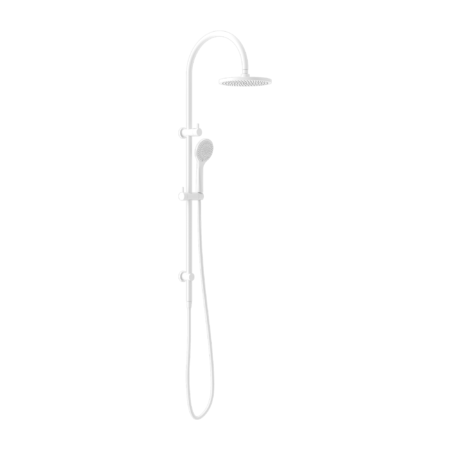Mecca Twin Shower with Air Shower Matte White - Designer Bathware