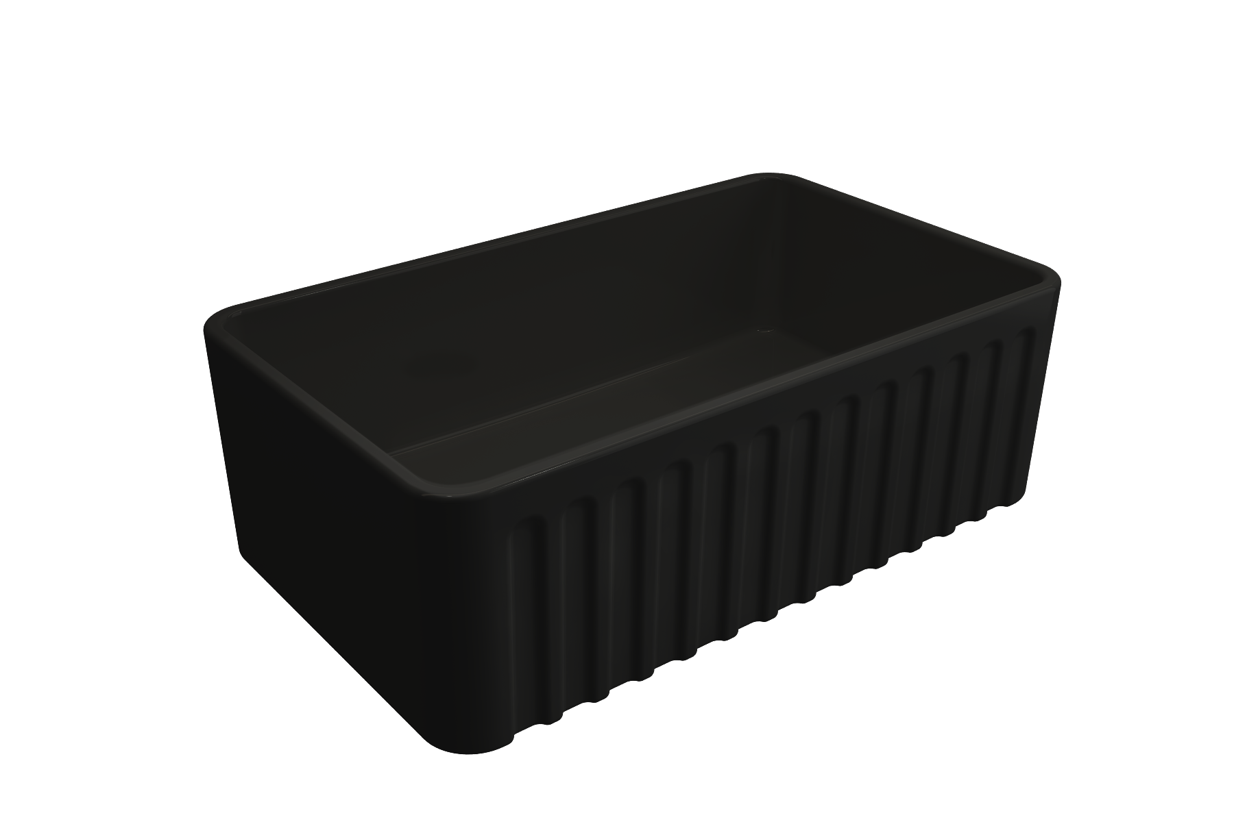 Novi 75 x 46 Fireclay Sink Black