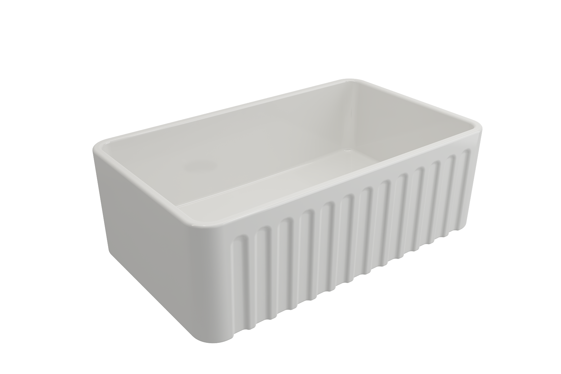 Novi 75 x 46 Fireclay Sink White