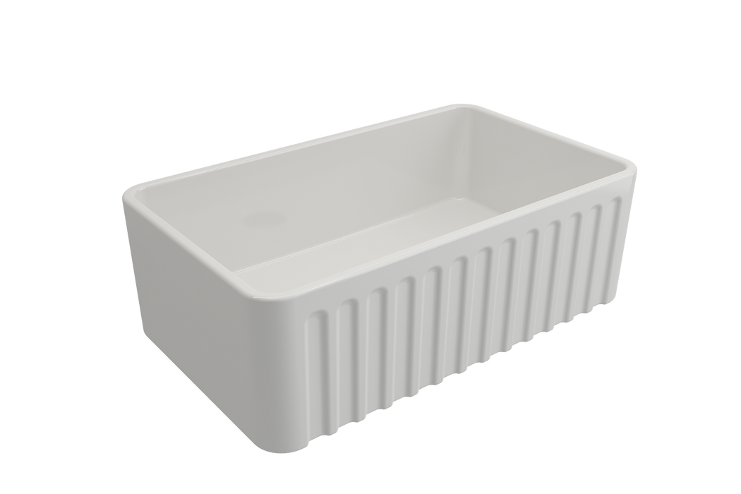 Novi 75 x 46 Fireclay Sink White