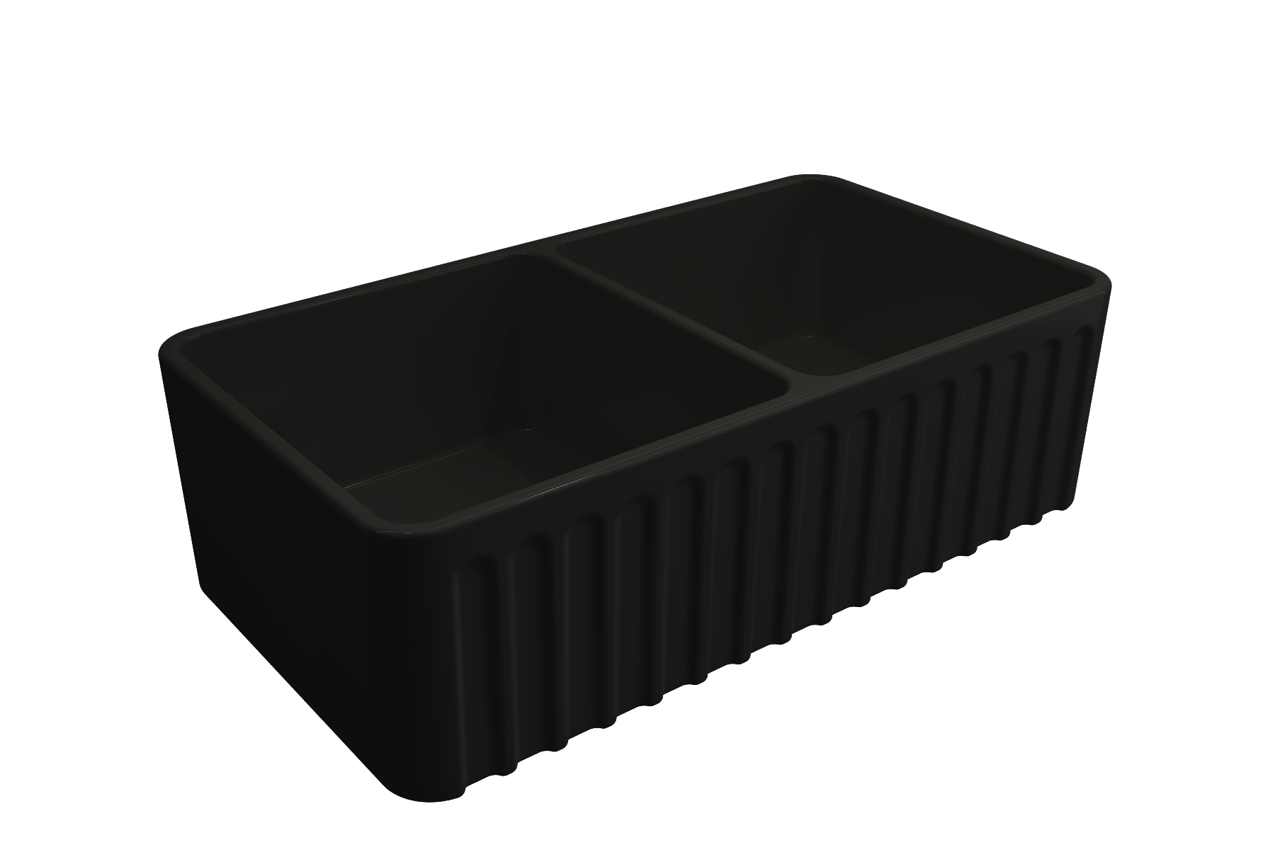 Novi 85 x 46 Fireclay Sink Black