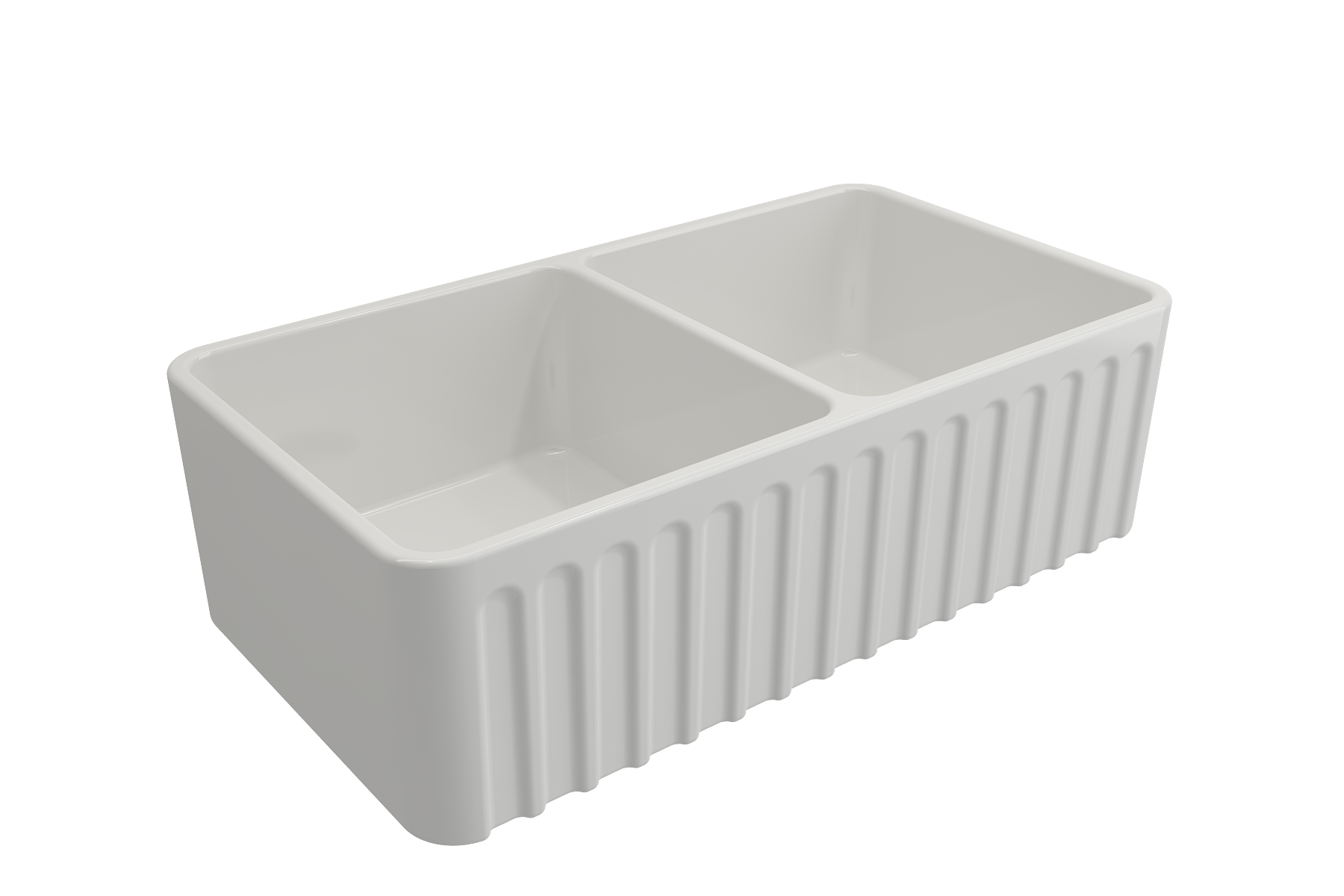 Novi 85 x 46 Fireclay Sink White