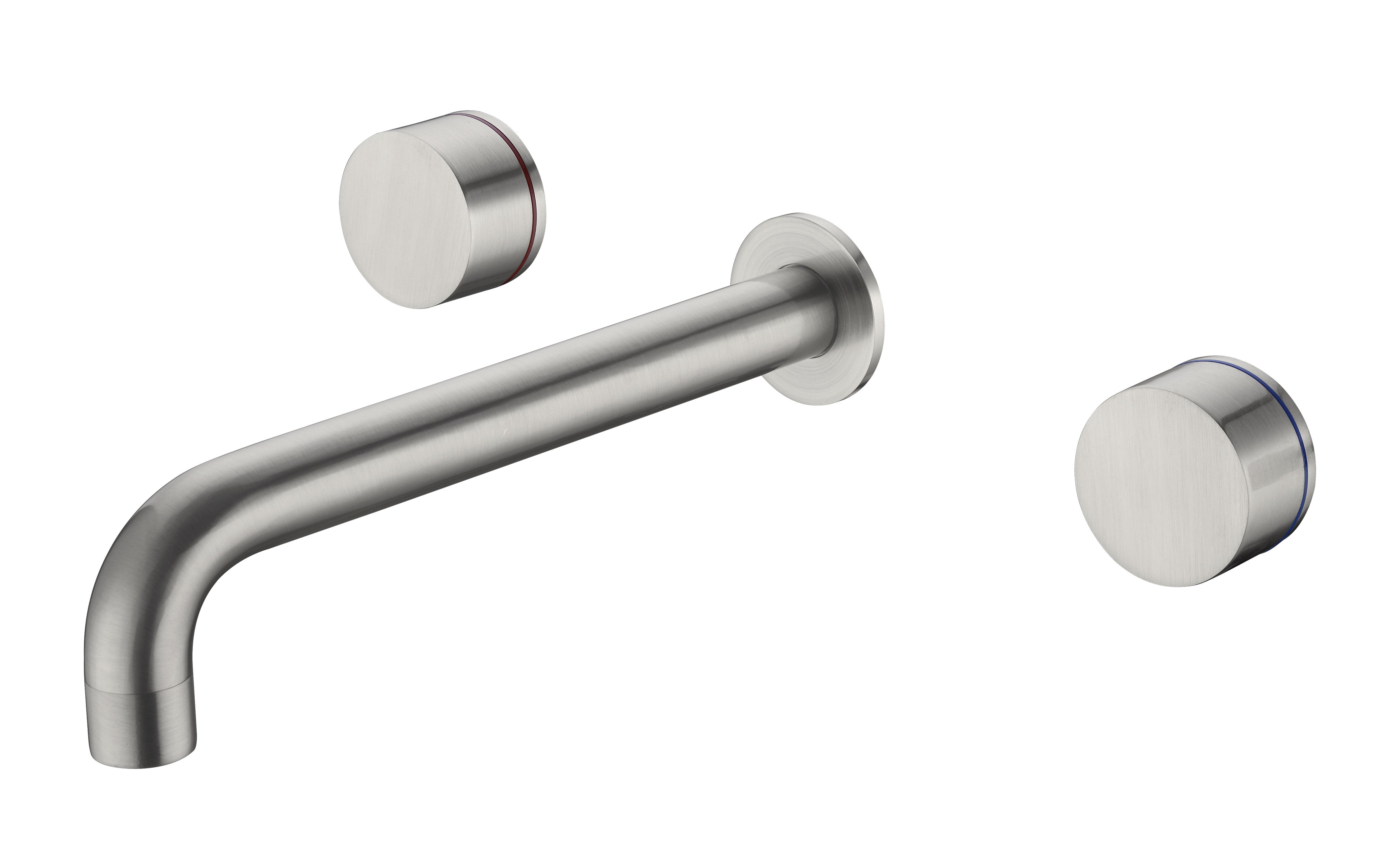 Kara Wall Basin Set Brushed Nickel
