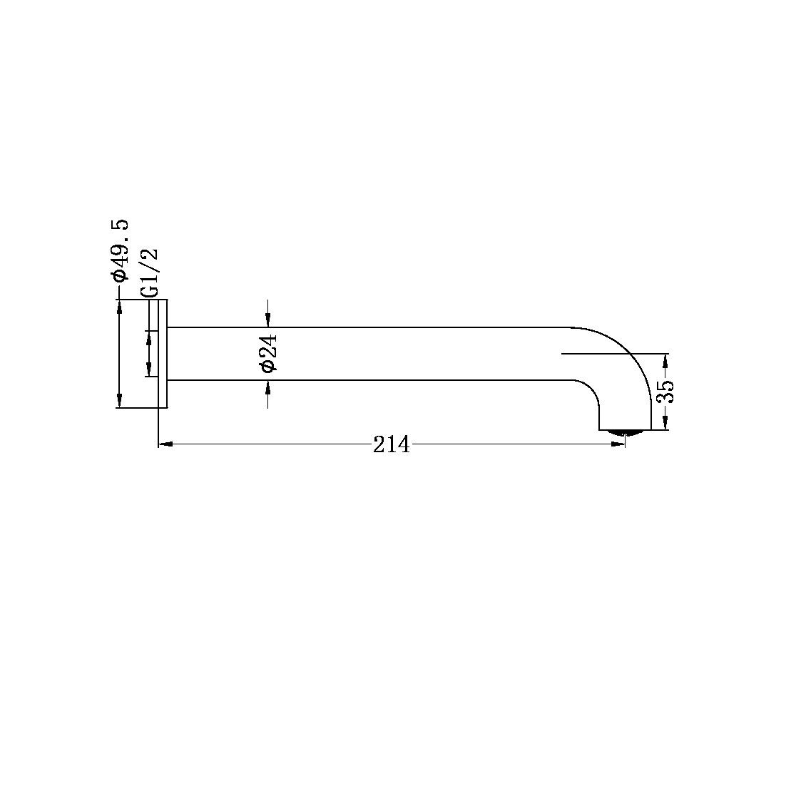 Mecca Basin / Bath Spout - Designer Bathware