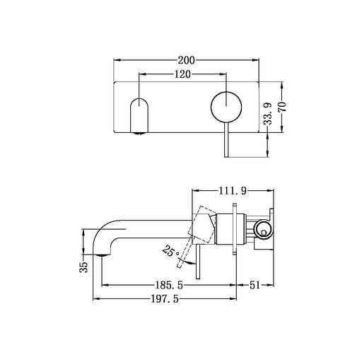 Mecca Wall Basin Mixer - Designer Bathware