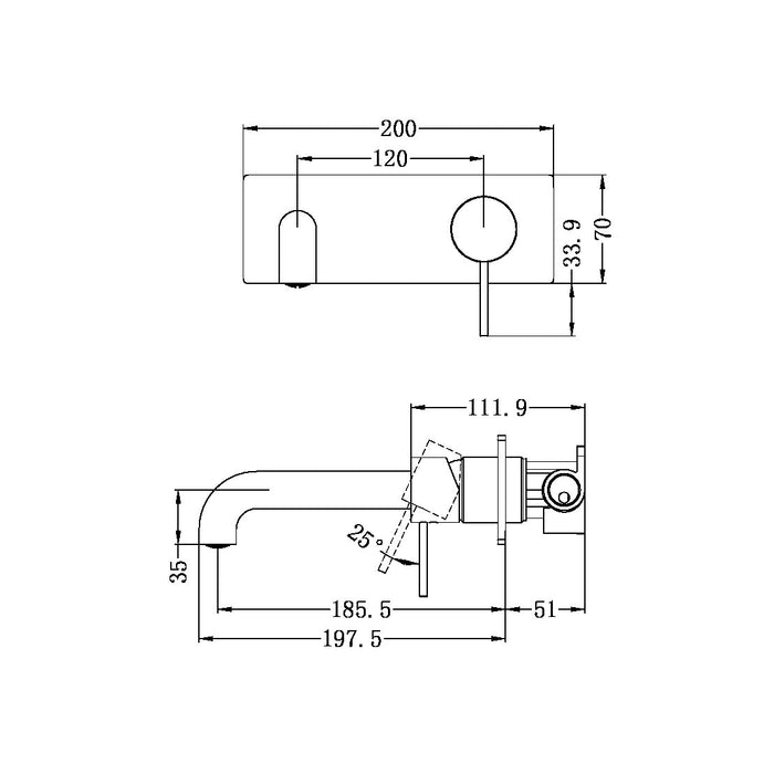 Mecca Wall Basin Mixer - Designer Bathware