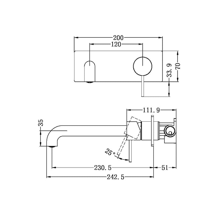 Mecca Wall Basin Mixer - Designer Bathware