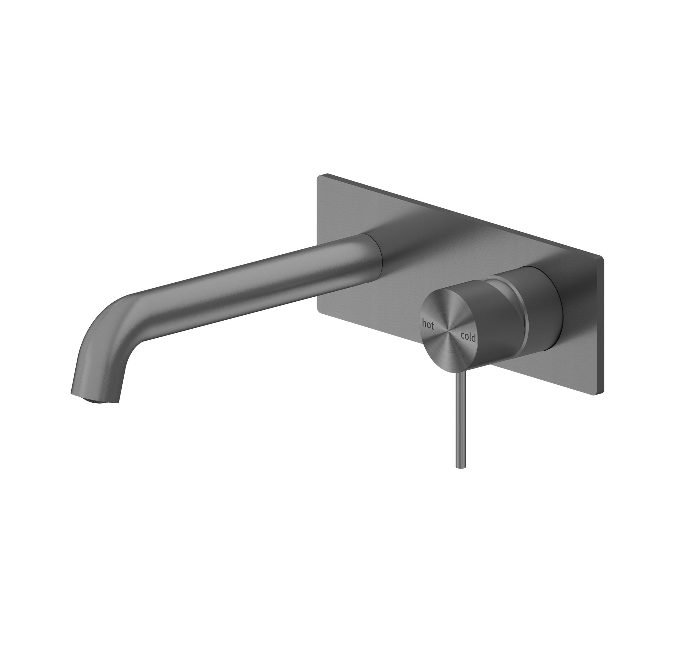 Mecca Wall Basin Mixer 185mm Spout Gun Metal