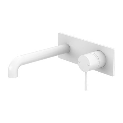 Nero Mecca Wall Basin/Bath Mixer Matte White