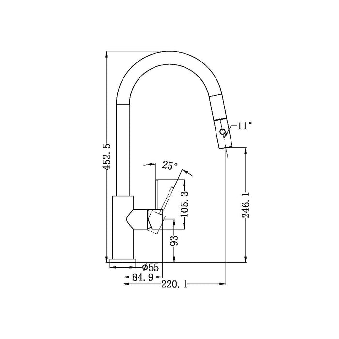 Mecca Kitchen Mixer with Spray - Designer Bathware