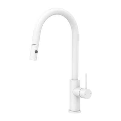 Nero Mecca Kitchen Mixer with Spray Matte White