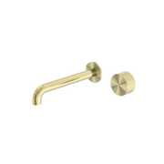 Opal Progressive Wall Basin Set Brushed Gold 185mm - Designer Bathware