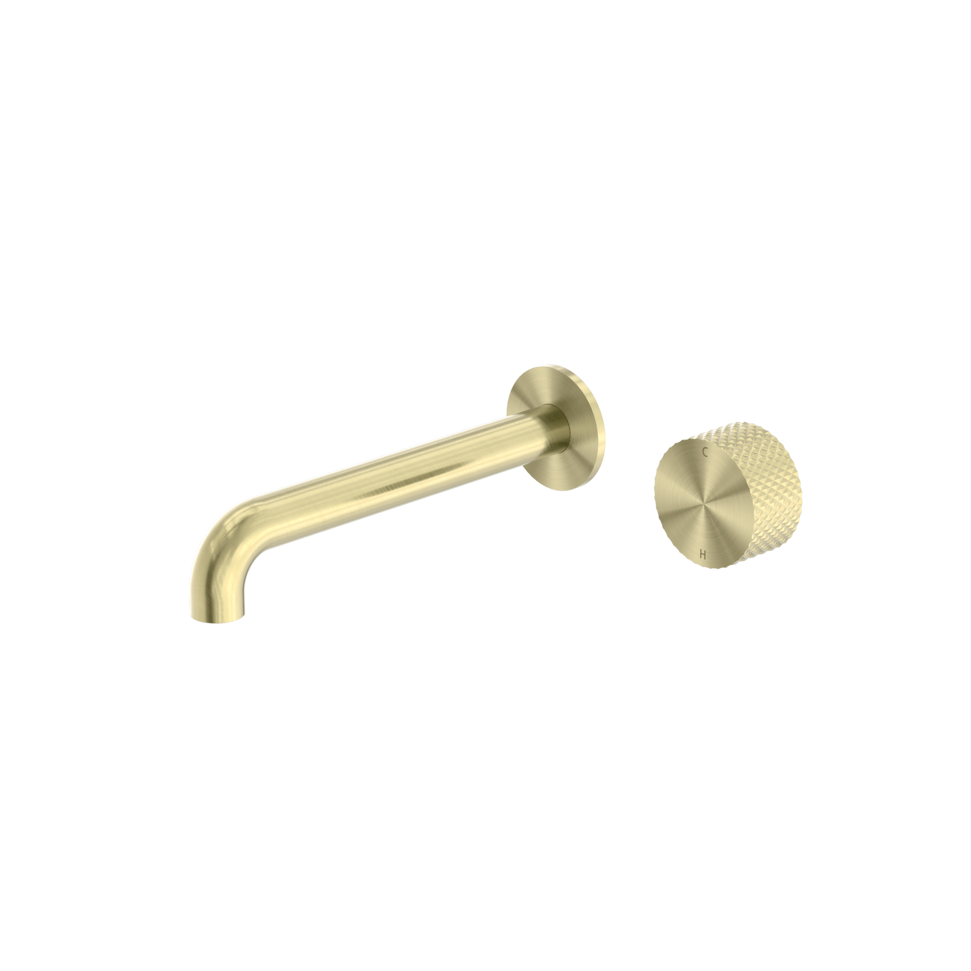 Opal Progressive Wall Basin Set Brushed Gold 185mm - Designer Bathware