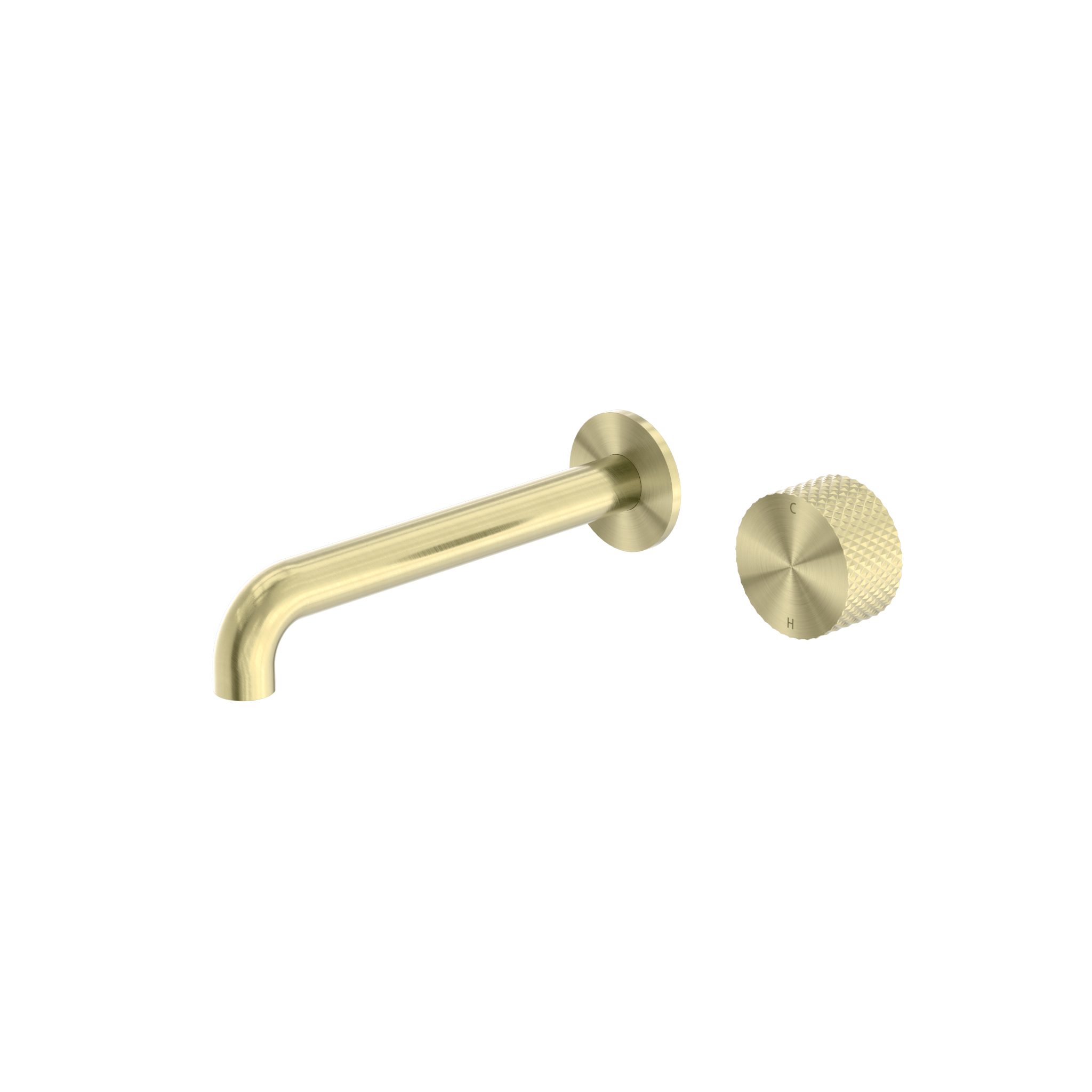 Opal Progressive Wall Basin Set Brushed Gold 185mm - Designer Bathware