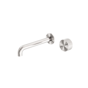 Opal Progressive Wall Basin Set Brushed Nickel 185mm - Designer Bathware